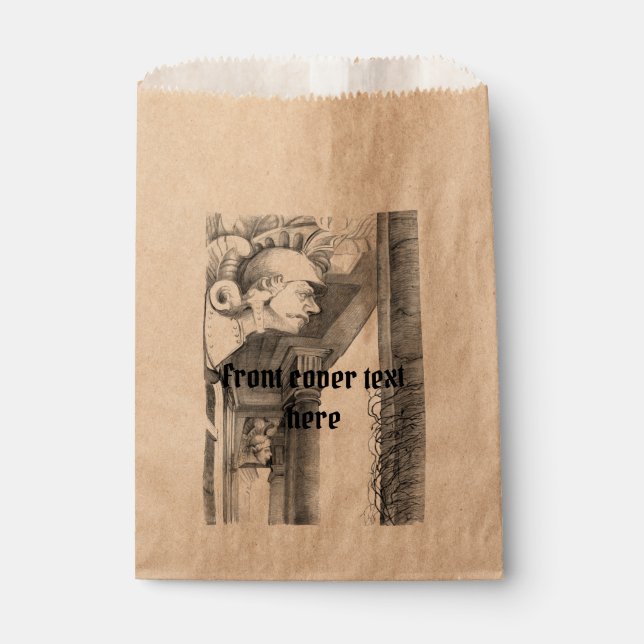 Sculpture of Burgscheidungen castle  Pencil Art Favour Bags (Front)