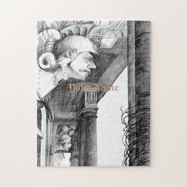 Sculpture of castle Pencil Art Puzzle Jigsaw Puzzle (Vertical)