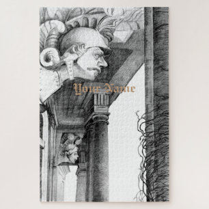 Sculpture of castle Pencil Art Puzzle Jigsaw Puzzle