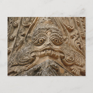 Sculpture of temple postcard