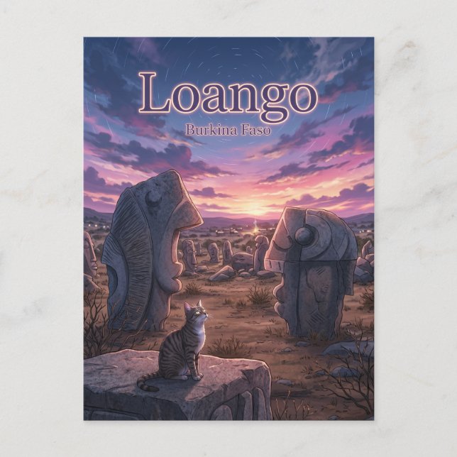 Sculpture on Granite, Loango Burkina Faso Postcard (Front)