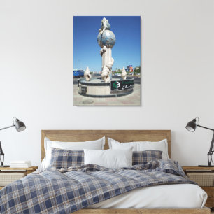 Sculpture to the marine inhabitants canvas print