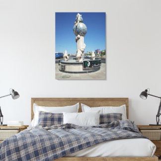 Sculpture to the marine inhabitants canvas print