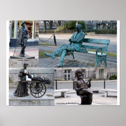 Sculptures & Statues in Dublin Ireland Poster