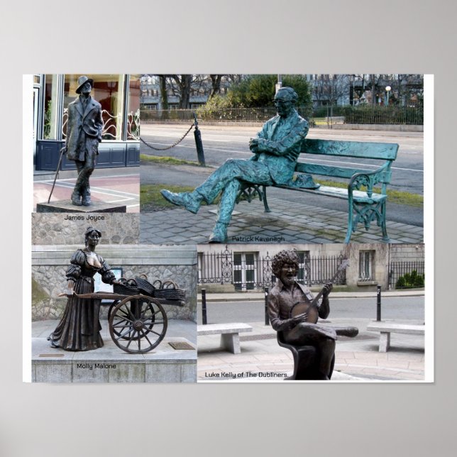 Sculptures & Statues in Dublin Ireland  Poster (Front)