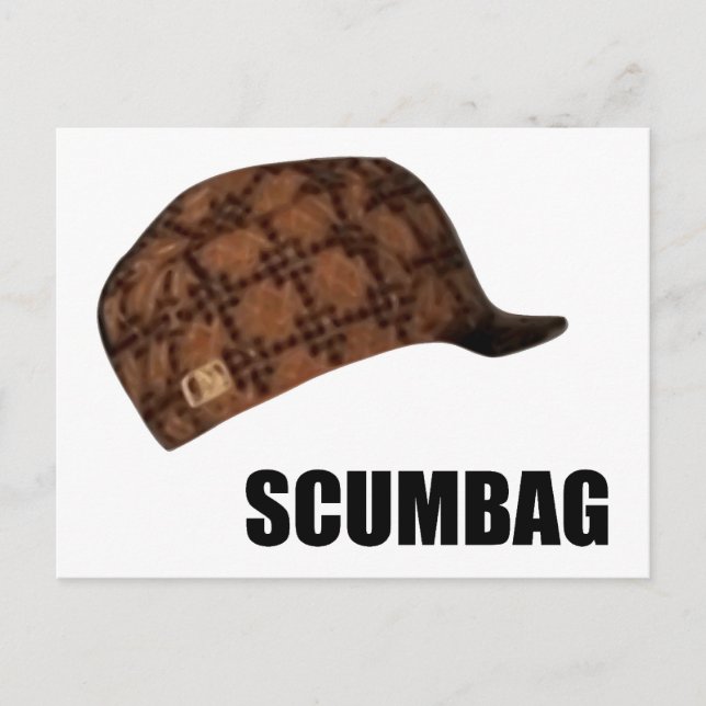 Scumbag Steve Hat Meme Postcard (Front)