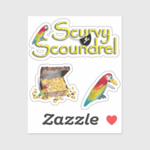 Scurvy Scoundrel! Parrot and Pirate Chest