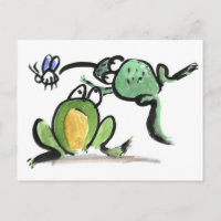 Scuse Me! Coming Through says one frog to another