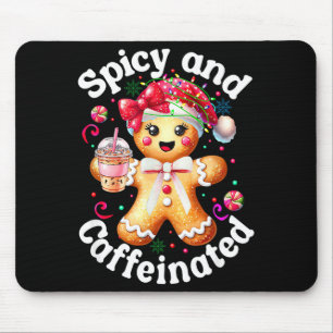 Scy And Caffeinated Coffee Cute Gingerbread Christ Mouse Pad