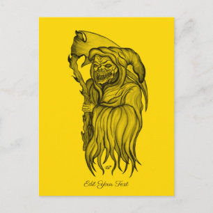 Scythe man - The Death , Grim reaper Postcard