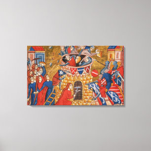 Scythian women besieging their enemies canvas print