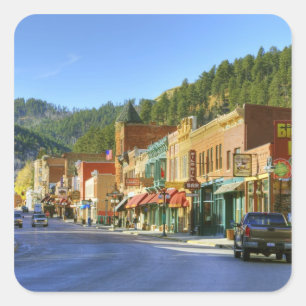 SD, Deadwood, Historic Gold Mining town Square Sticker