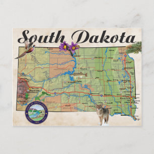 SD state map Postcard