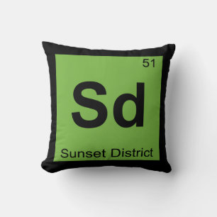 Sd - Sunset District San Francisco Chemistry Cushion