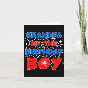 Sder Web Birthday Party Grandpa Of The Birthday Bo Card