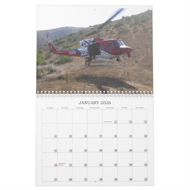 SDFD Helicopter Calendar (Jan 2026)