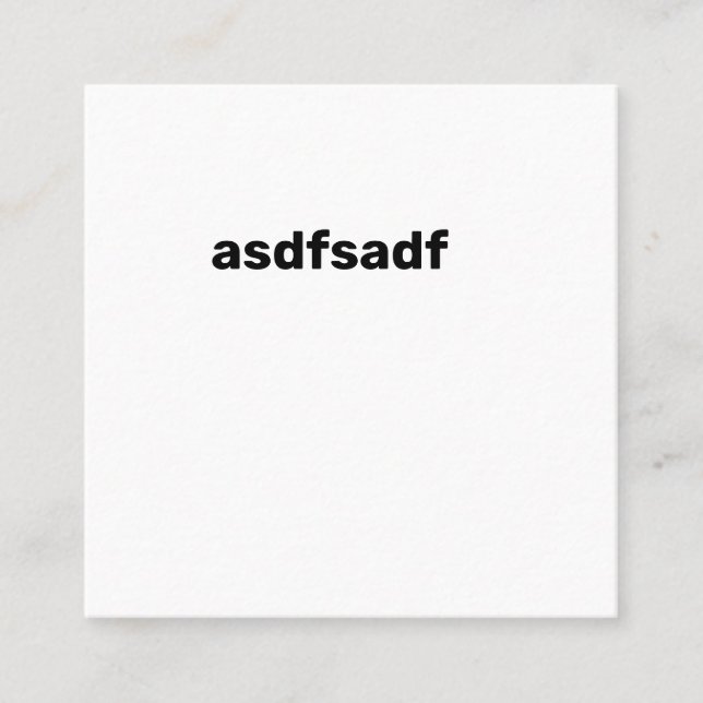 sdfsdf square business card (Front)