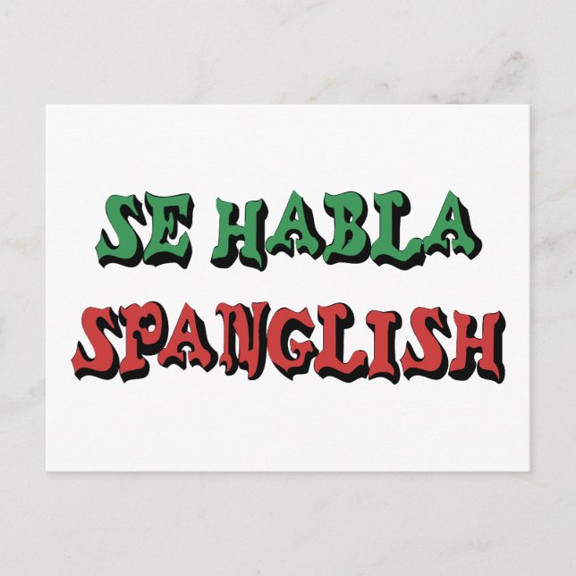 Se Habla Spanglish Postcard (Front)