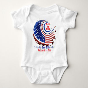 SE Patriotic Baby of America Transparent Design Bodysuit