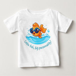 Sea Adventure   Cute Goldfish with Sunglasses Baby T-Shirt