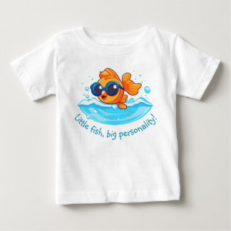 Sea Adventure | Cute Goldfish with Sunglasses Baby T-Shirt