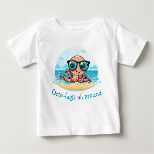 Sea Adventure   Cute Octopus with Sunglasses Baby T-Shirt