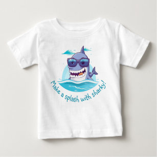Sea Adventure   Cute Shark with Sunglasses Baby T-Shirt