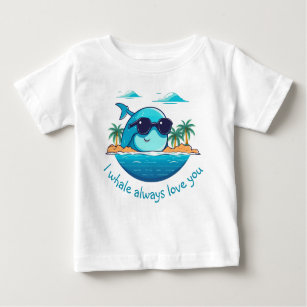 Sea Adventure   Cute Whale with Sunglasses Baby T-Shirt