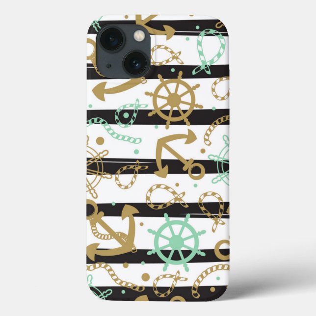 Sea Anchor Pattern Case-Mate iPhone Case (Back)