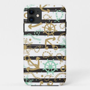 Sea Anchor Pattern iPhone 11 Case