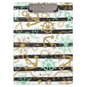 Sea Anchor Pattern Clipboard