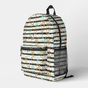 Sea Anchor Pattern Printed Backpack