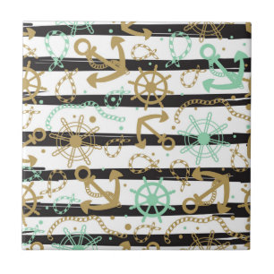Sea Anchor Pattern Tile
