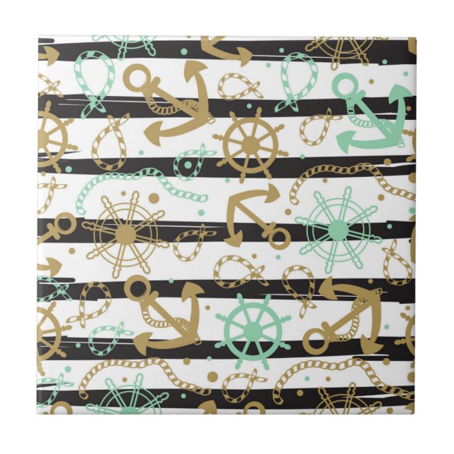 Sea Anchor Pattern Tile (Front)