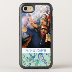 Sea Anchors And Rope Pattern   Your Photo & Text OtterBox Symmetry iPhone 8/7 Case