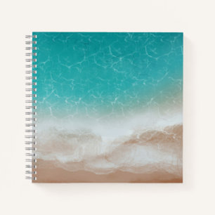 Sea and Beach from Above Cool Abstract Art Notebook
