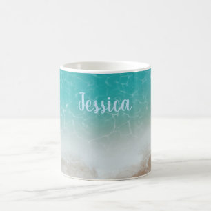 Sea and Beach from Above Personalised Coffee Mug