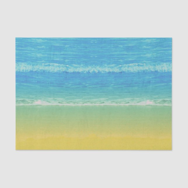 Sea And Beach Themed Tissue Paper (Front)