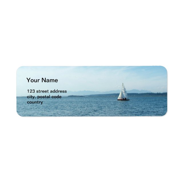 sea and boat address label (Front)
