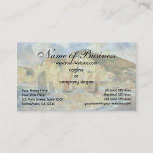 Sea and Cliffs by Pierre Auguste Renoir Business Card
