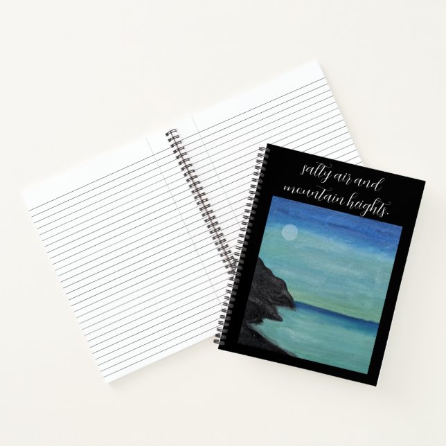 sea and mountain quote spiral notebook. notebook (Inside)