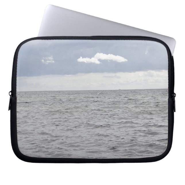 Sea and pretty clouds laptop sleeve (Front)
