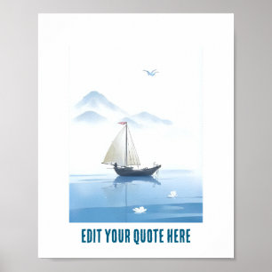 Sea and ship Customisable poster