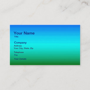 Sea and Sky Blue and Green Gradient Business Card