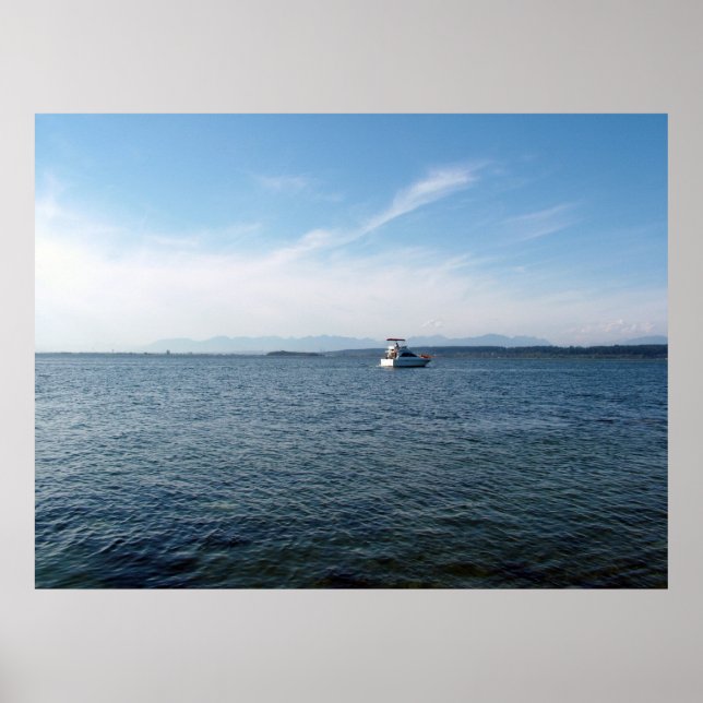 Sea and sky,boat poster (Front)