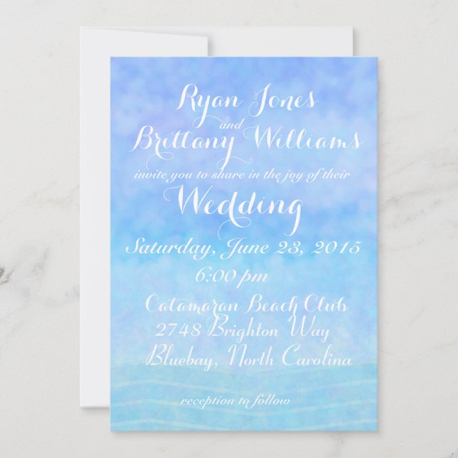 sea and sky II wedding invitation (Front)