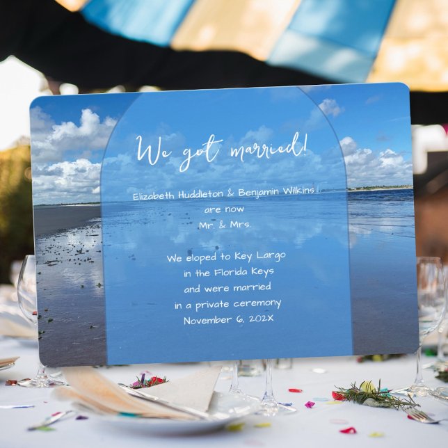 Sea and Sky We Got Married Wedding Announcement (Creator Uploaded)