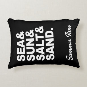 Sea and Sun and Salt and Sand Summer Time Decorative Cushion