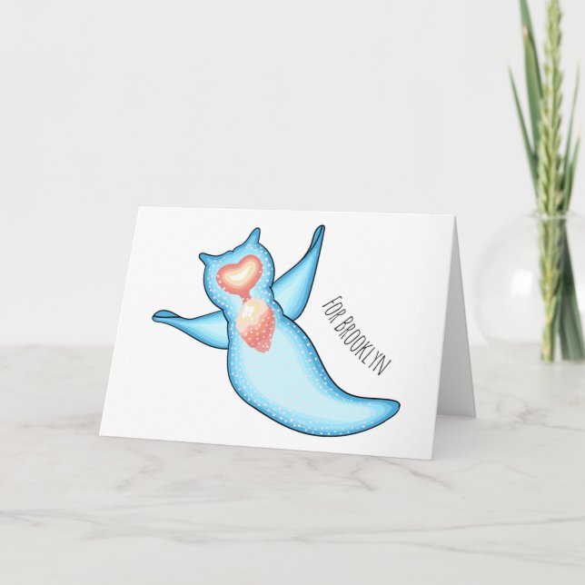 Sea angel cartoon illustration  card (Front)