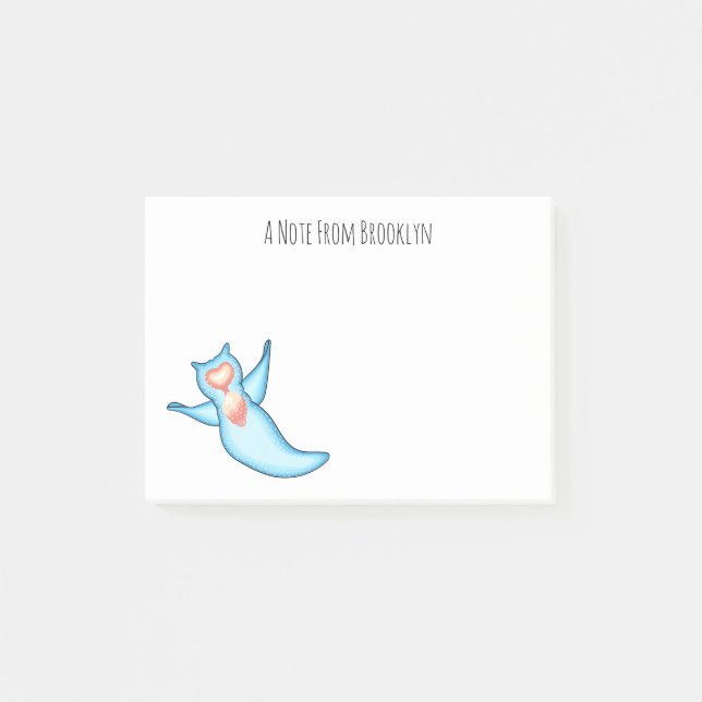 Sea angel cartoon illustration  post-it notes (Front)